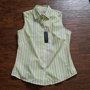 Sleeveless Button Down Shirt Petite